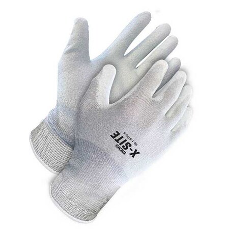 Coated Gloves, Polyurethane, Sandy, Palm, Not Rated Abrasion Level, XL (11) 1 PR