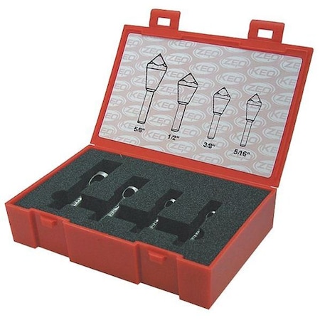 ZErO Flute Set 100 deg 5/16" - 5/8" 4 pcs CO