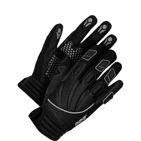 X-Site Mechanics Gloves, Synthetic Leather Palm, Neoprene Back, XS, Black