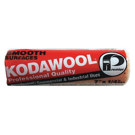 7" Paint Roller Cover, 1/4" Nap, Polyester/Knitted Wool