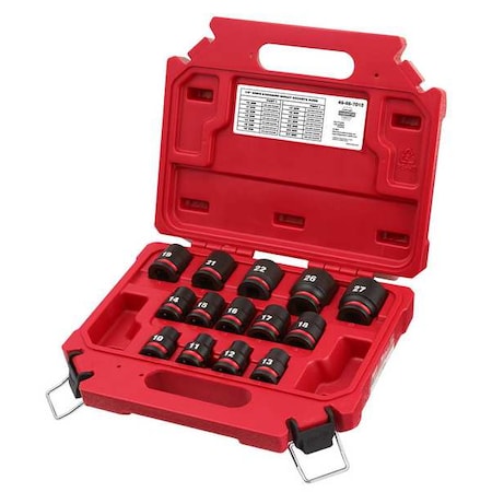 14 pc. SHOCKWAVE Impact Duty 1/2 in. Drive Metric Standard 6 Point Socket Set