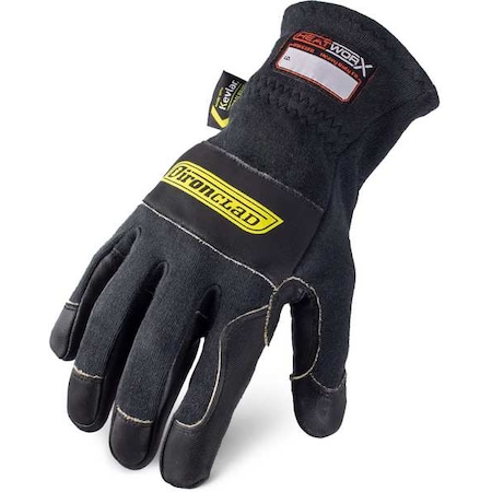 Mechanics Gloves, Silicone Rubber, 600  Degrees F Max Temp., Straight Cuff Black, M ( 8 )