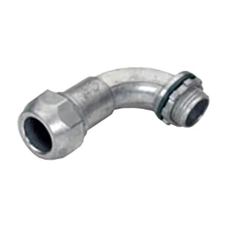 MC Grounding Connector, 1/2 in, Snap-In, Zinc Alloy, Zinc Plated, Silver