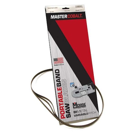 Portable Band Saw Blade, 14/18 TPI, Bi-Metal, 3 PK