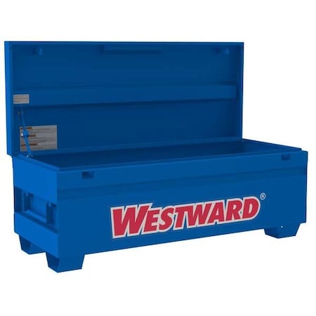 WESTWARD Jobsite Storage Box, Blue, 20 cu ft, 60" W x 24" D x 23" H