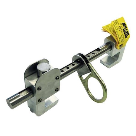Beam Anchor, 24 in Length, 400 lb Weigth Capacity, Stainless Steel Anchor, Swivel D-Ring