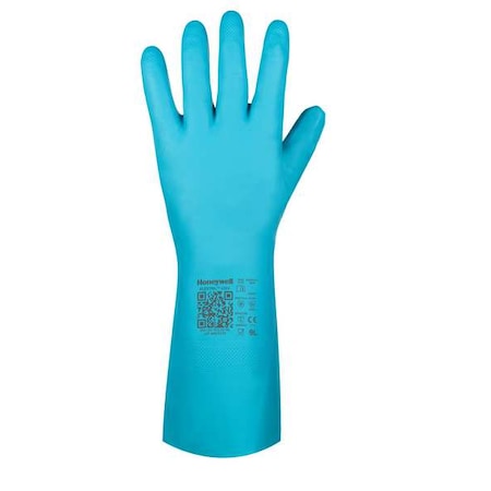 Flextril Chemical Resistant Gloves, Nitrile, 13 in L, 0.28 mm, Aqua Green, S, 1 PR