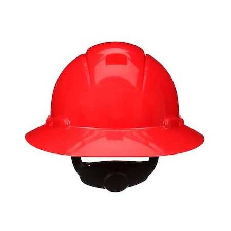 SecureFit, Full Brim Hard Hat, Type 1, Class E, Type 1, Class G, Ratchet (4-Point), Red