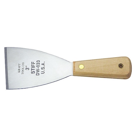 Scraper, Stiff, 3", SS, Handle Length: 4 in