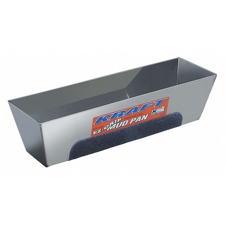 Mud Pan, EZ-Grip, 14in., Stainless Steel