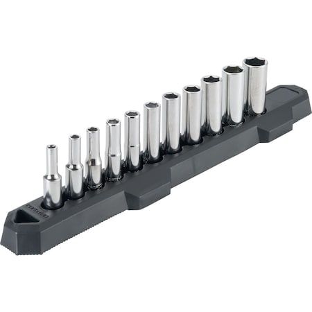Sockets, 11-pc 1/4" Drive SAE 6 Point De