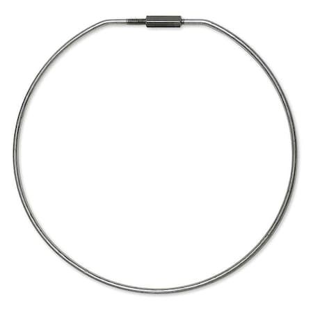 Split Key Ring, Gray, Steel, Threaded, Galvanized