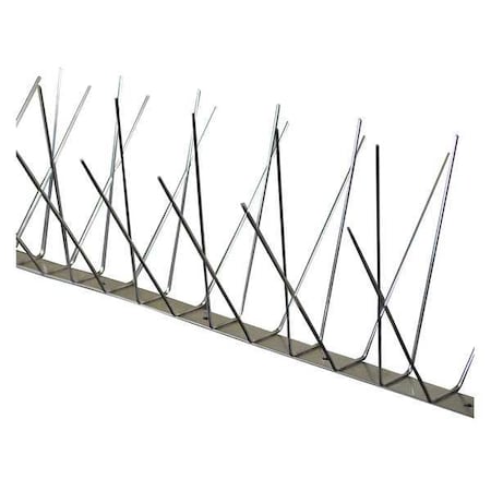Bird Repellent Spikes, Dura-Spike, 51 ft., Color: Silver