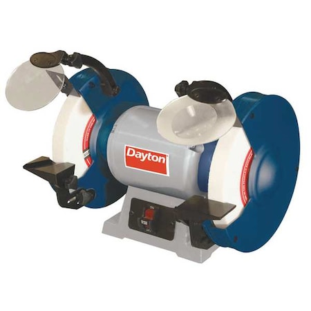 Bench Grinder, 8 in Max. Wheel Dia, 1 in Max. Wheel Thickness, 60/120 Grinding Wheel Grit