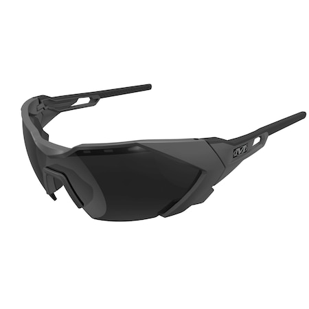 Type-E, Safety Glasses, Anti-Fog & Anti-Scratch, Smoke Lens, Gray Frame, Full-Frame