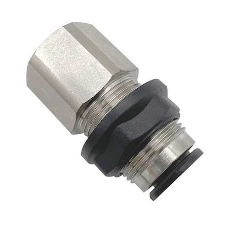 Fractional Push-to-Connect Fitting, Nylon, Black