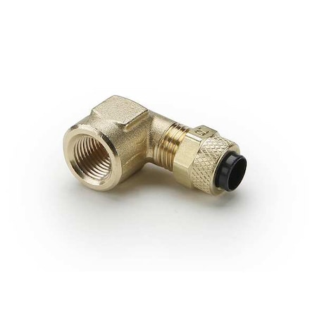 Elbow, Brass, Comp. 1/2 in, Comp. 1/4 in