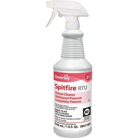 Cleaner/Degreaser, 32 Oz Trigger Spray Bottle, Liquid, Red, 12 PK