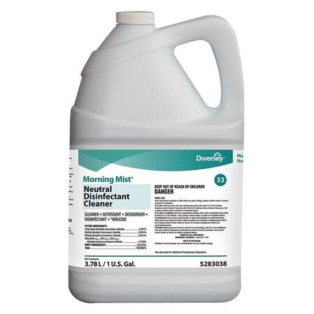 Cleaner and Disinfectant, 1 gal. Pail, Fresh Scent, Blue-Green, 4 PK