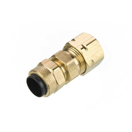Union, Brass, Comp. 1/4 in, Comp. 3/8 in