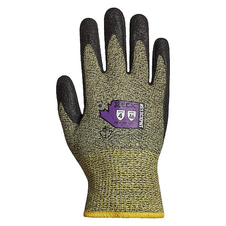 Cut-Resistant Gloves, Cut Level A6 ,Dipped ,Foam Nitrile ,Sandy ,XL 1 PR