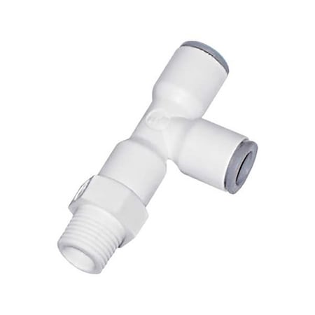 Fractional Plastic Push-to-Connect Fitting, Polymer, White