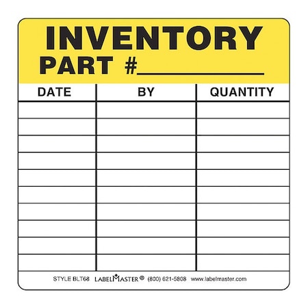 Inventory Part Number Label,PK500