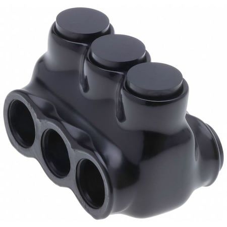 Wire Connector, 3 Port, Black, Plastisol Insulation