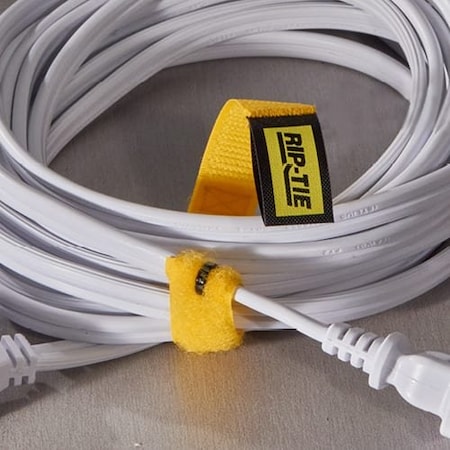 Cable Tie Strap, 6 in L, 1-1/2 in Max Bundle Dia., White, Nylon Tie, 90 lb Strength, 10 PK