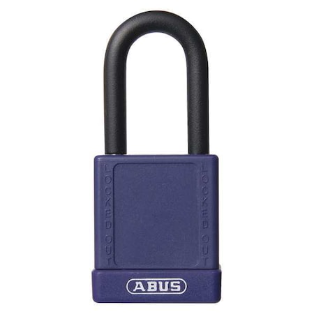 Lockout Padlock, Keyed Different, Plastic-Covered Aluminum, Purple, 1 1/2 in Shackle Height