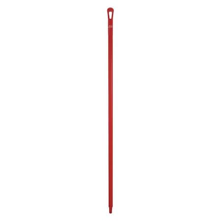 59" Color Coded Handle, 1 1/4 in Dia, Red, Polypropylene
