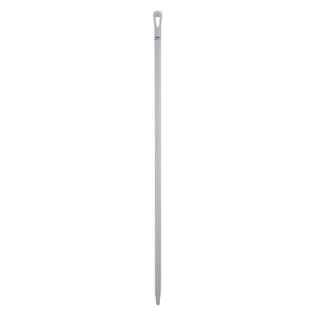 59" Color Coded Handle, 1 1/4 in Dia, White, Polypropylene