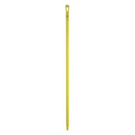 Color Coded Handle, 59 in, 1 1/4 in Dia, Yellow, Polypropylene