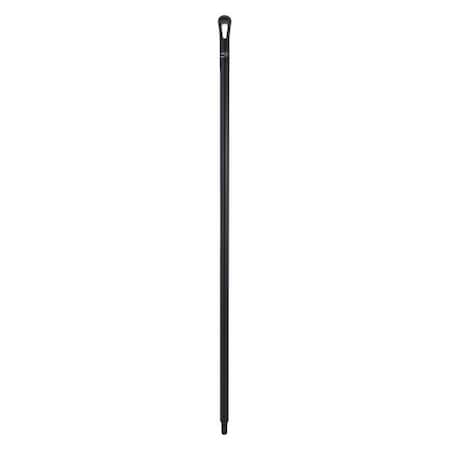 59" Color Coded Handle, 1 1/4 in Dia, Black, Polypropylene