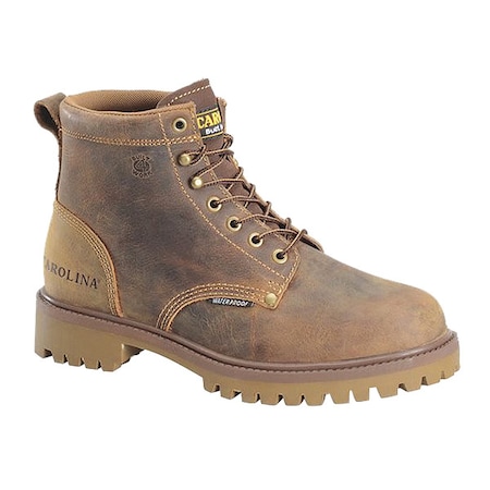Men's 6-Inch Work Boot, 10 1/2 D, Steel Toe, 6 in H, Brown, CA7558