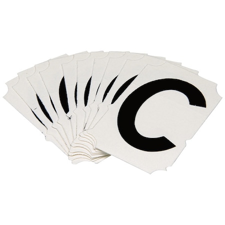 LetterLabel,Polyester,2inH,1-5/8inW,PK10