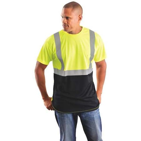 T-Shirt, 2, R, Polyester, Yellow, L