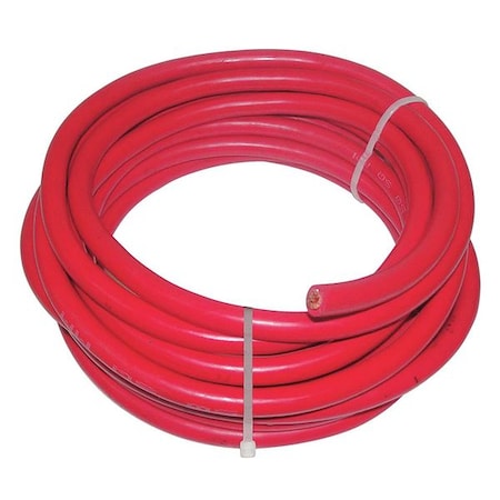 Welding Cable,4/0,25 ft.,Red,Rubber