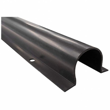 Wire Guard, 1-7/16 in H, 5 ft L, 1-1/2 in W, 1 Channel, PVC, Black