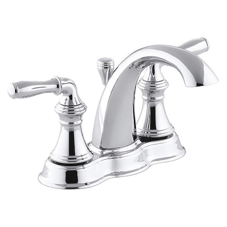 Manual Low Arc Bathroom Faucet, 4" Mount, Chrome