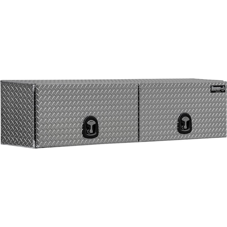 16x13x72 Inch Diamond Tread Aluminum Topsider Truck Box with Flip-Up Doors
