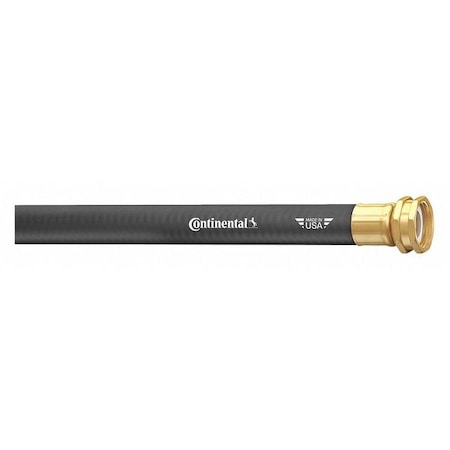5/8 in ID x 25 ft L Garden Hose, EPDM Tube, Black, Brass x Brass Fitting