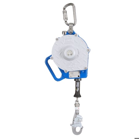Sealed-Blok Self Retracting Lifeline, 30 ft. Length, Carabiner, Steel, 1 Leg(s)