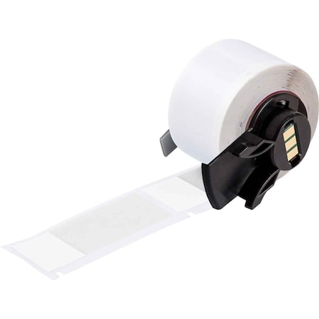 Wraparound Label, White, Vinyl, 1 in W