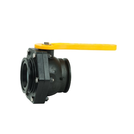 Manual 2-Way Ball Valve,Flange,Polypro