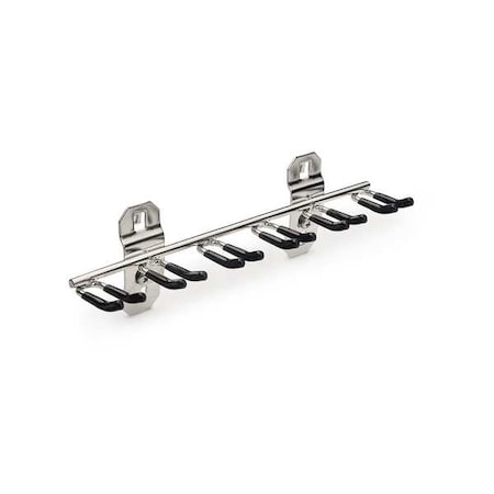 8-1/8 In. W Vinyl-Dipped Stainless Steel Multi-Prong Tool Holder for Stainless Steel LocBoard