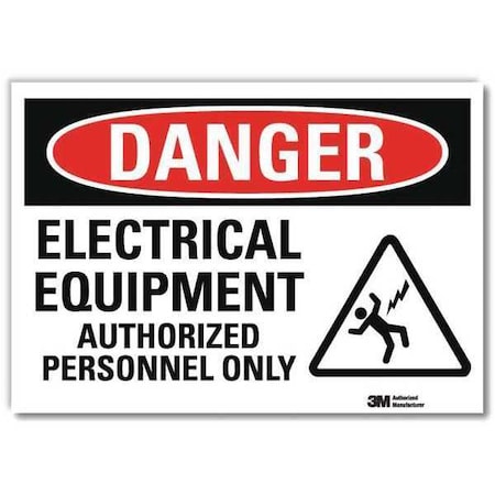 Danger Sign,10in W x 7in H,English