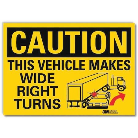 Caution Sign, 7 in H, 10 in W, Plastic, Vertical Rectangle, English, U1-1090-RD_10X7