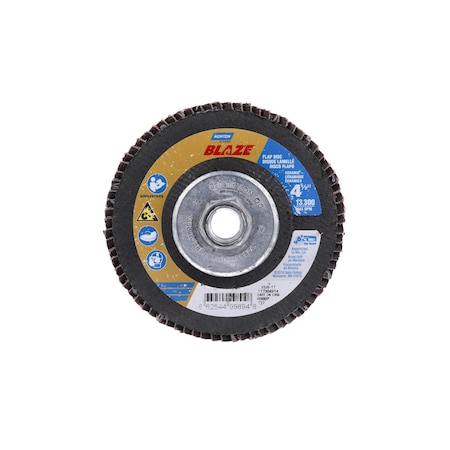 Flap Disc,Ceramic,Type 27,4 1/2" dia