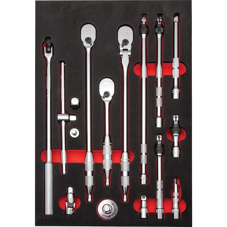 Hand Ratchet,Head Flexible,Chrome,13" L
